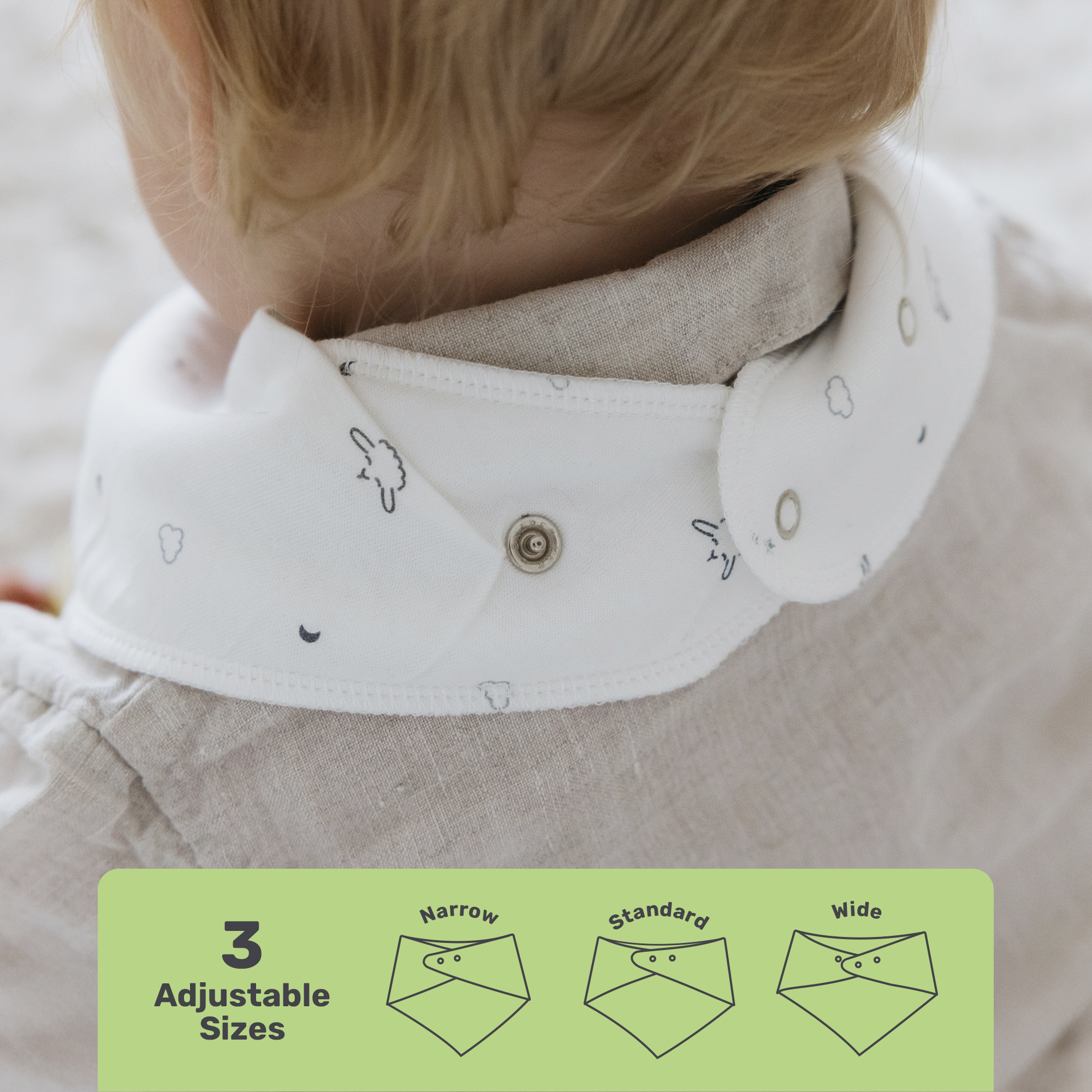 Lamb Babies pattern bandana bibs, photo 6