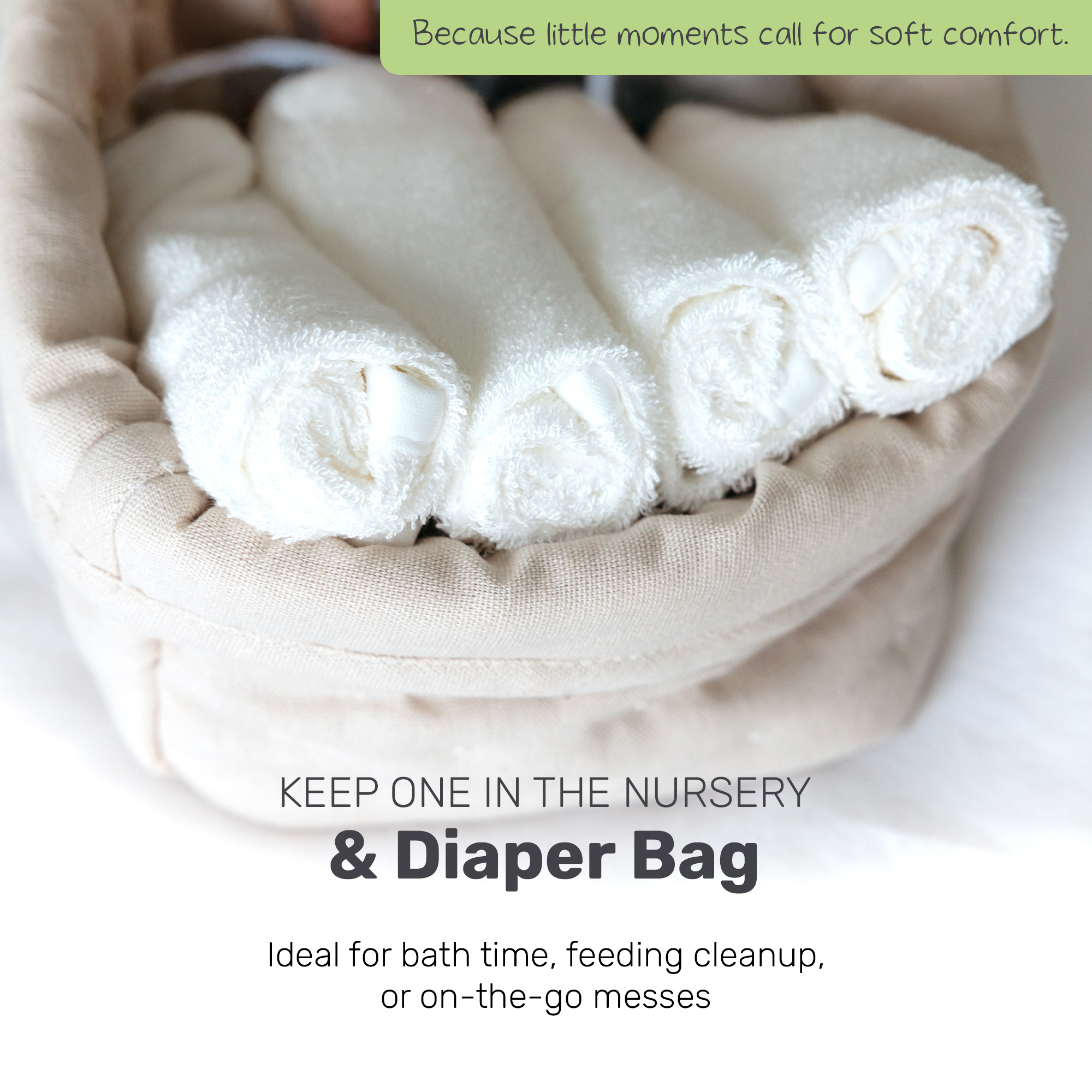 Lamb Babies white baby washcloths, photo 6