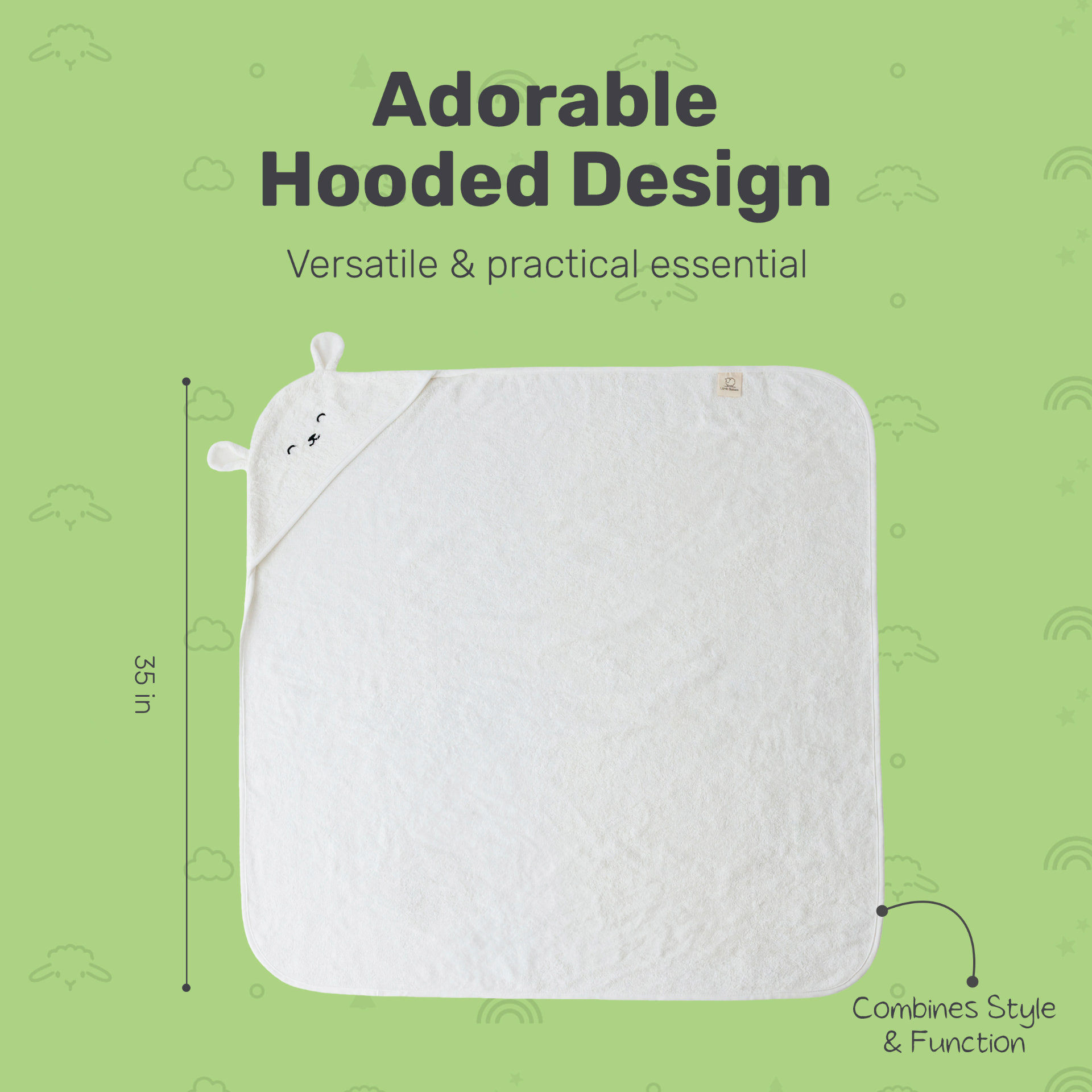 Lamb Babies Snuggle Baby hooded towel, photo 5
