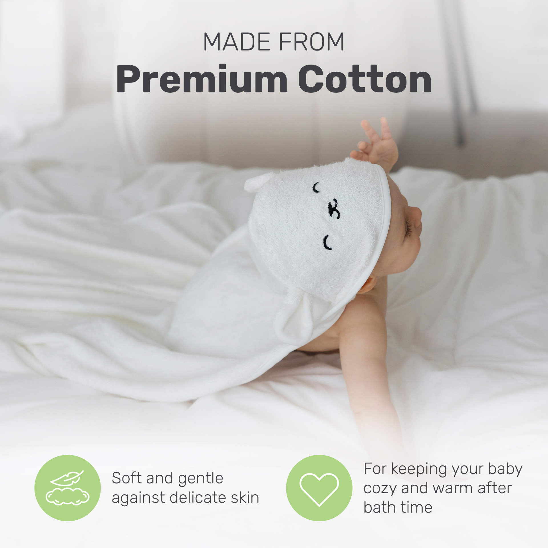 Lamb Babies Snuggle Baby hooded towel, photo 3
