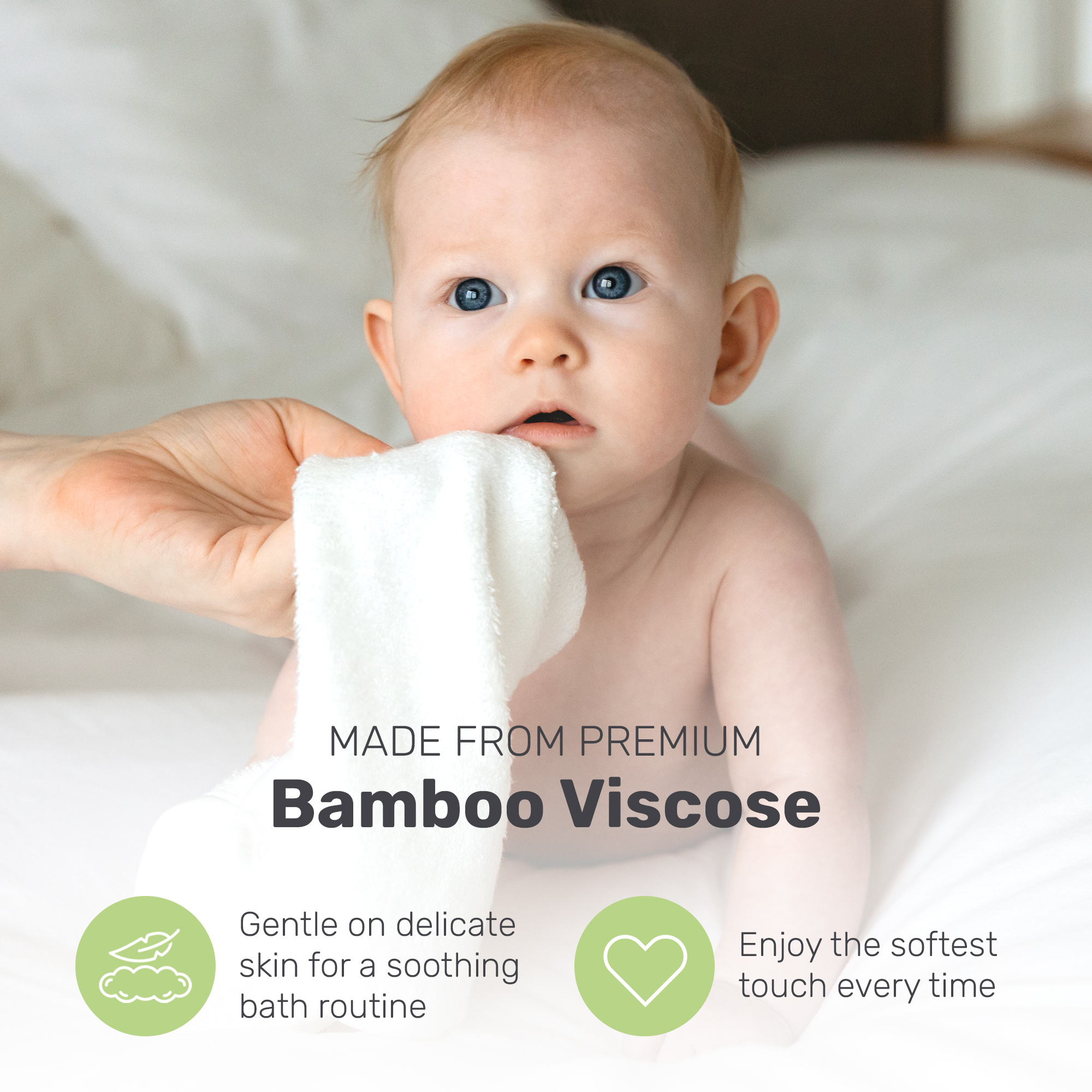 Lamb Babies white baby washcloths, photo 3