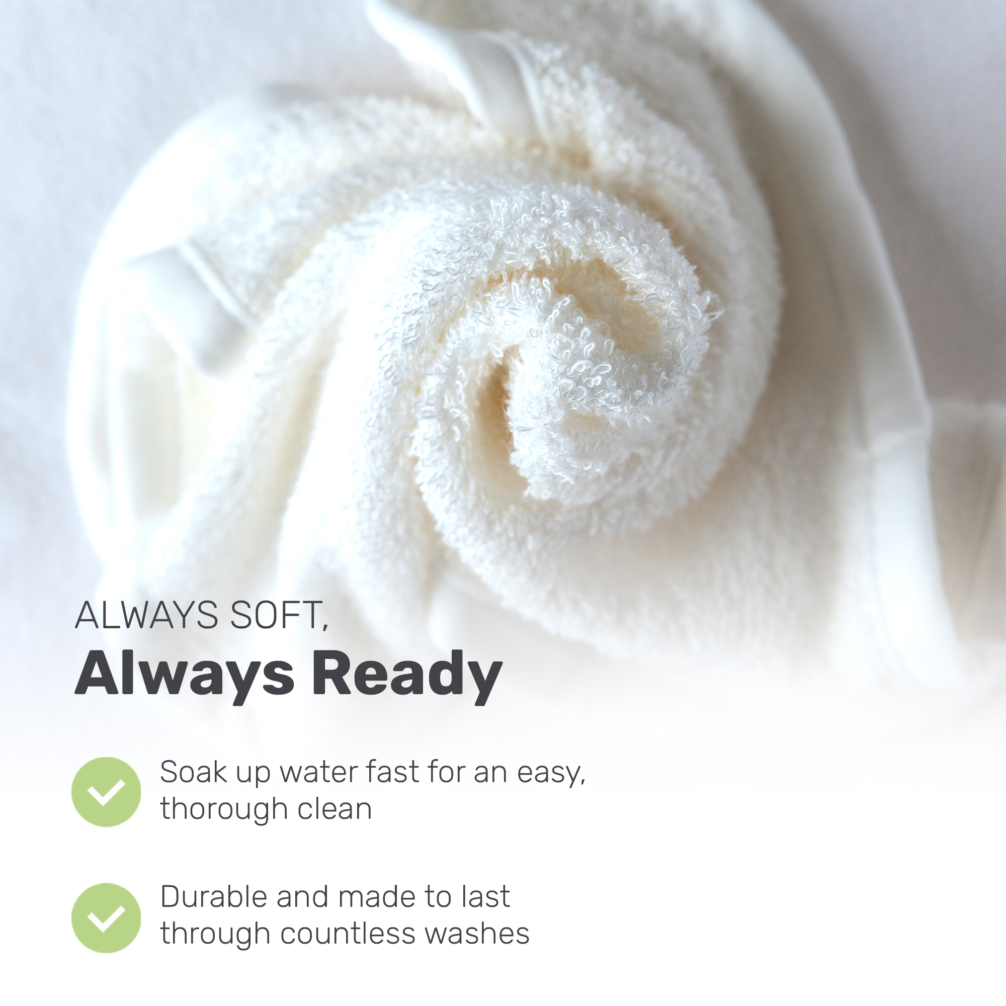 Lamb Babies white baby washcloths, photo 4
